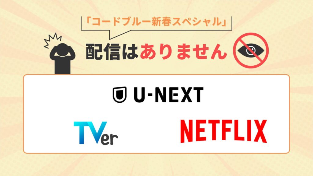 ドラマコードブルー新春スペシャル配信なし