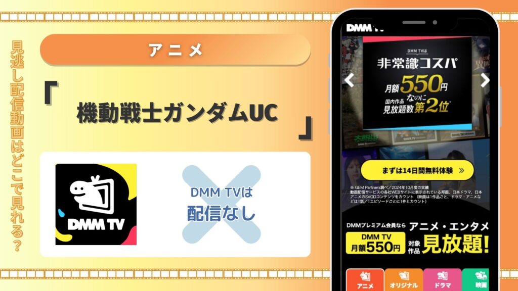DMMTV アニメ 機動戦士ガンダムUC 無料視聴
