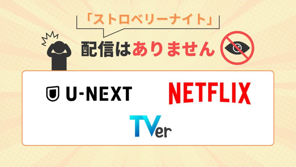 ドラマストロベリーナイトU-NEXT・Netflixで配信なし