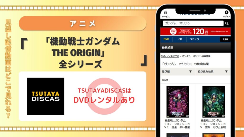 TSUTAYA DISCAS 機動戦士ガンダム THE ORIGIN