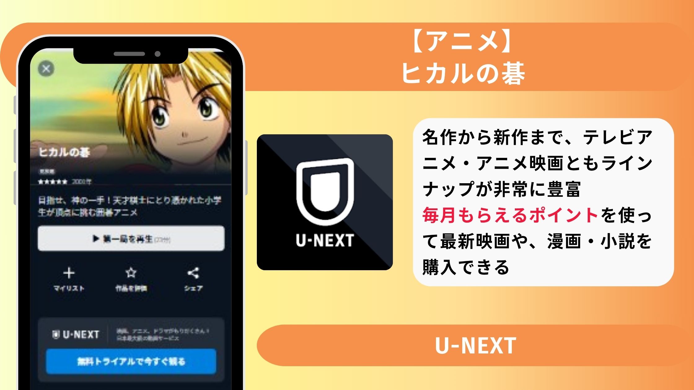 アニメヒカルの碁‐U-NEXT‐アイキャッチ