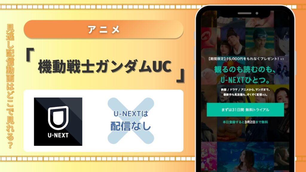 U-NEXT アニメ 機動戦士ガンダムUC 無料視聴
