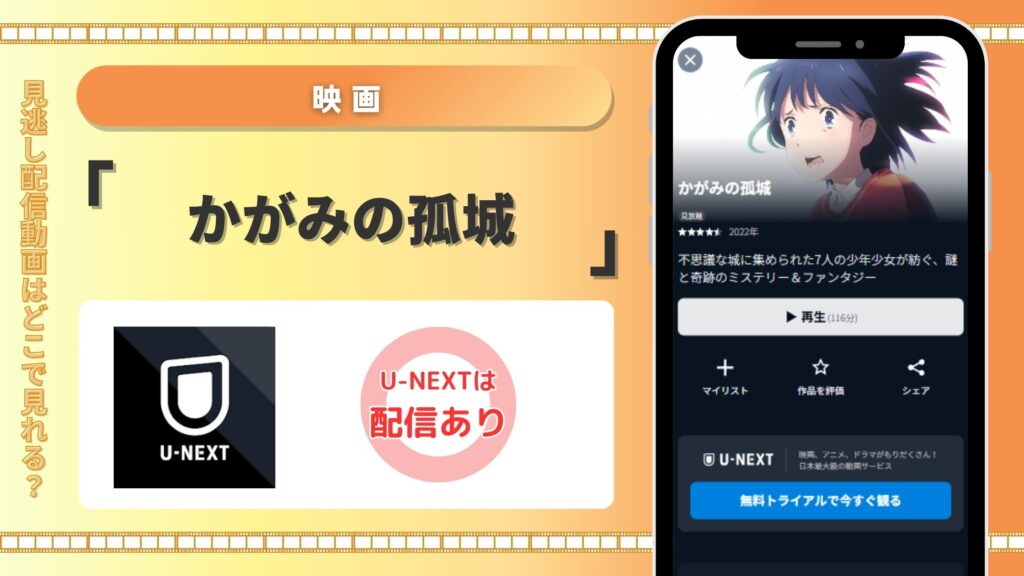 かがみの孤城配信U-NEXT