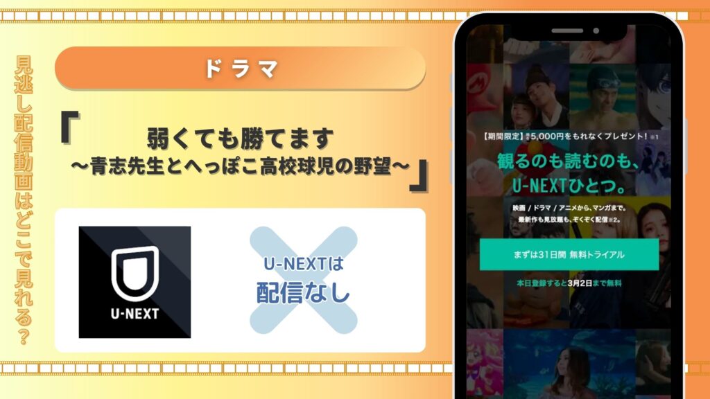 ドラマ弱くても勝てます配信U-NEXT無料視聴