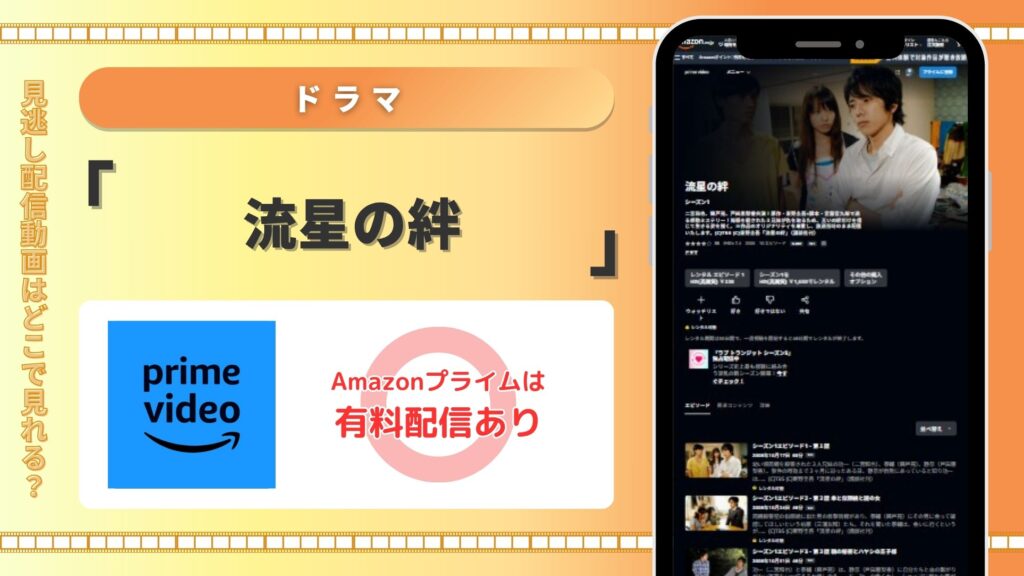 ドラマ「流星の絆」はAmazonプライムで配信されている