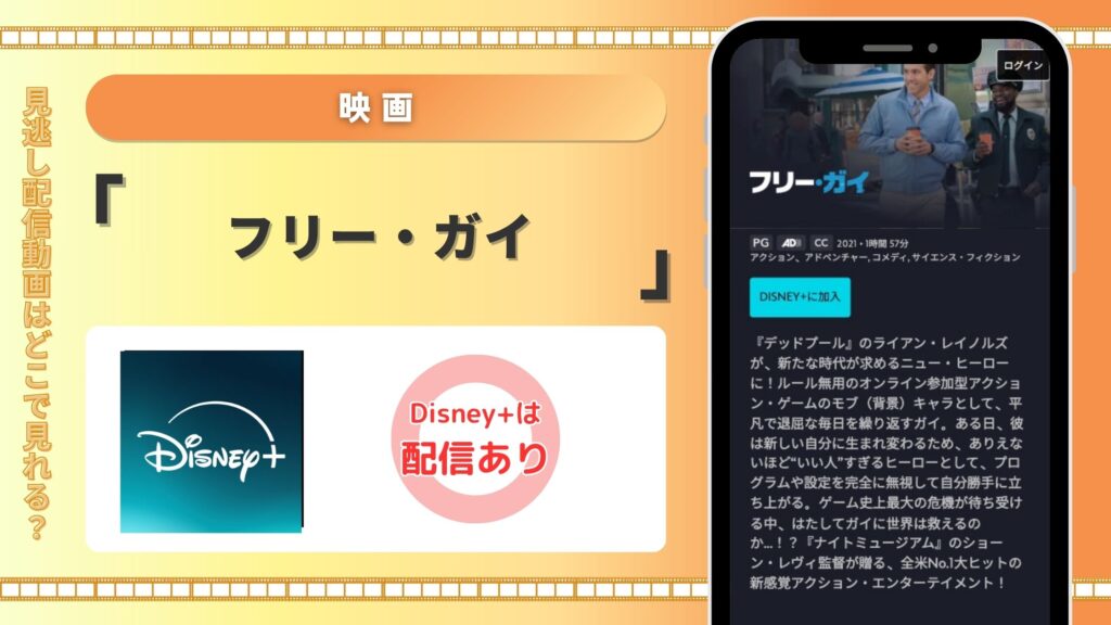 ディズニープラス 映画 フリー・ガイ 配信