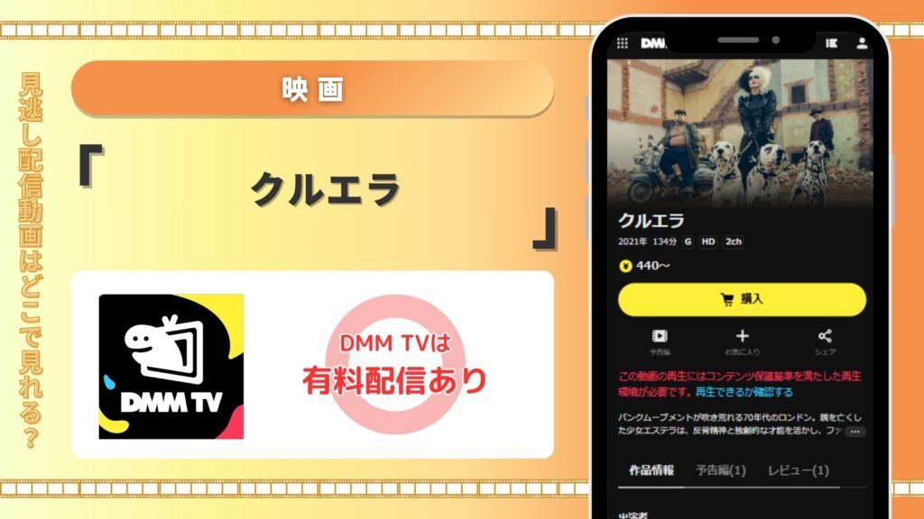映画「クルエラ」　DMM TV