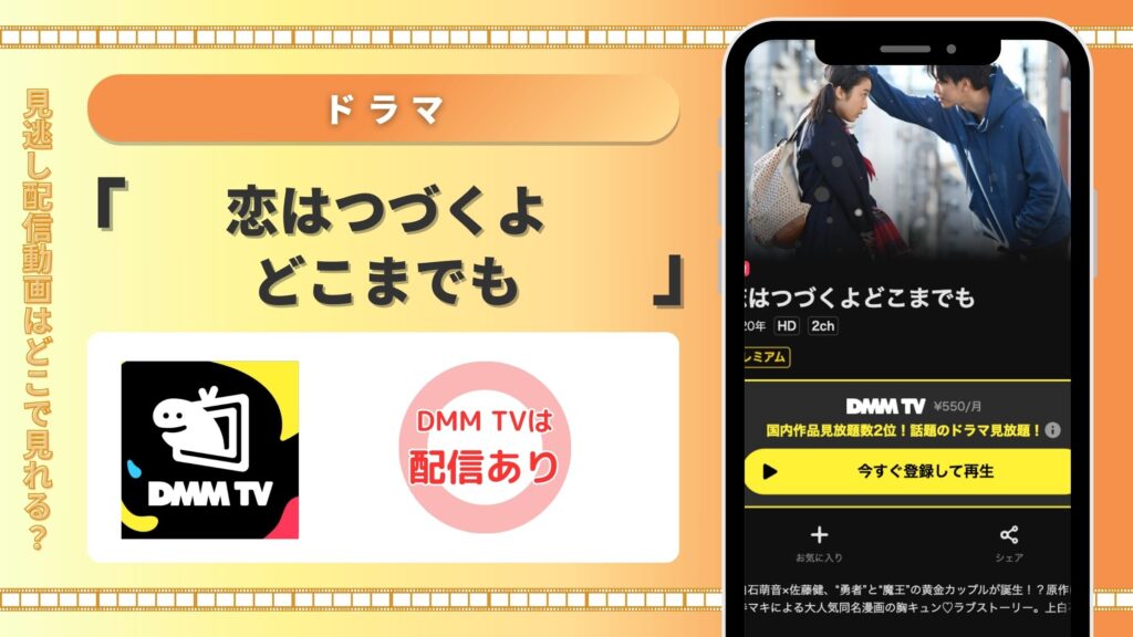 DMMTV ドラマ 恋はつづくよどこまでも船 動画配信 無料視聴