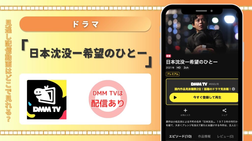 DMMTV ドラマ 日本沈没希望のひと 動画配信 無料視聴