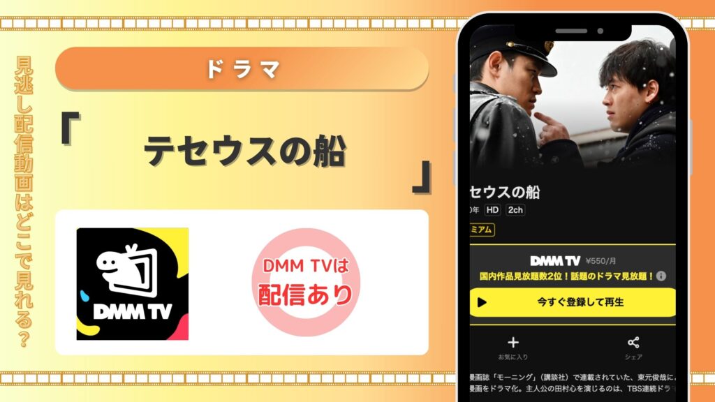 DMMTV ドラマ テセウスの船 動画配信 無料視聴
