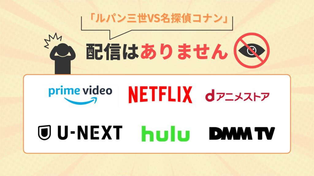 ルパン三世VS名探偵コナン配信なし