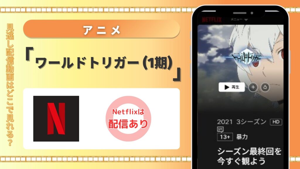 アニメ「ワールドトリガー(1期)」はNetflix(ネットフリックス)で全話見放題視聴できる