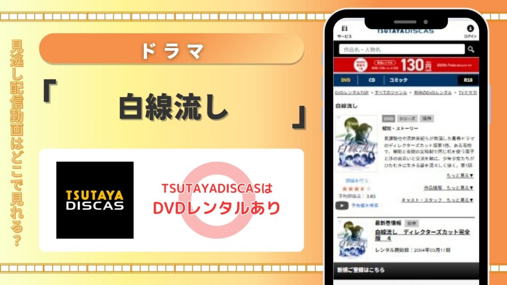 ドラマ「白線流し」はTSUTAYADISCASのDVDレンタルで全話無料視聴がおすすめ!