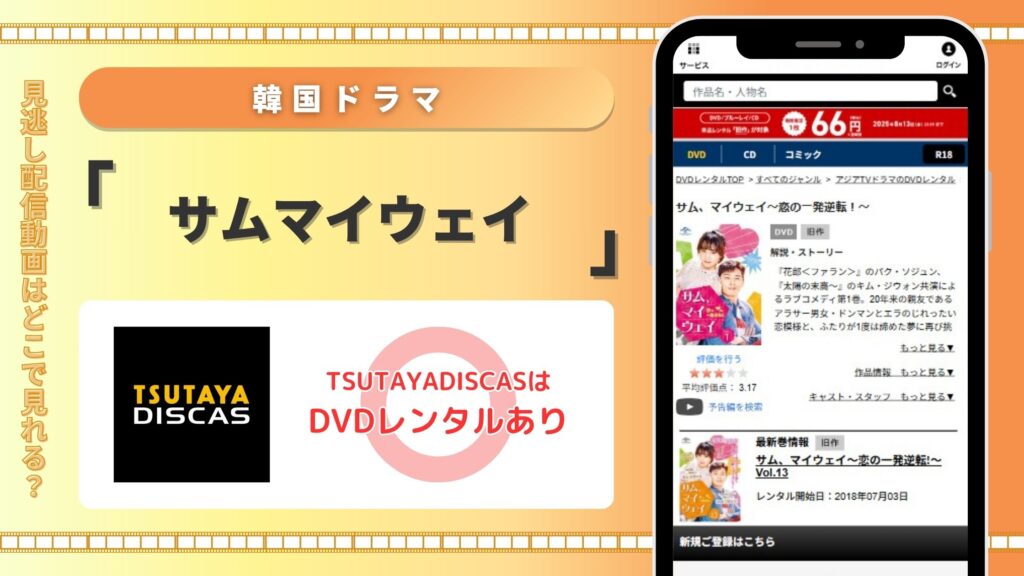 韓国ドラマサムウェイ配信TSUTAYADISCAS無料視聴