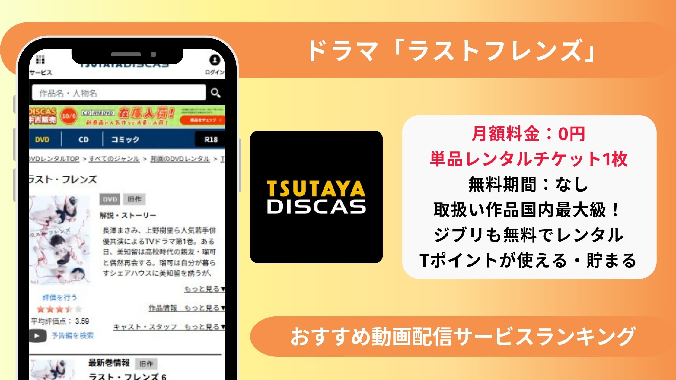 ラストフレンズ 配信 TSUTAYA