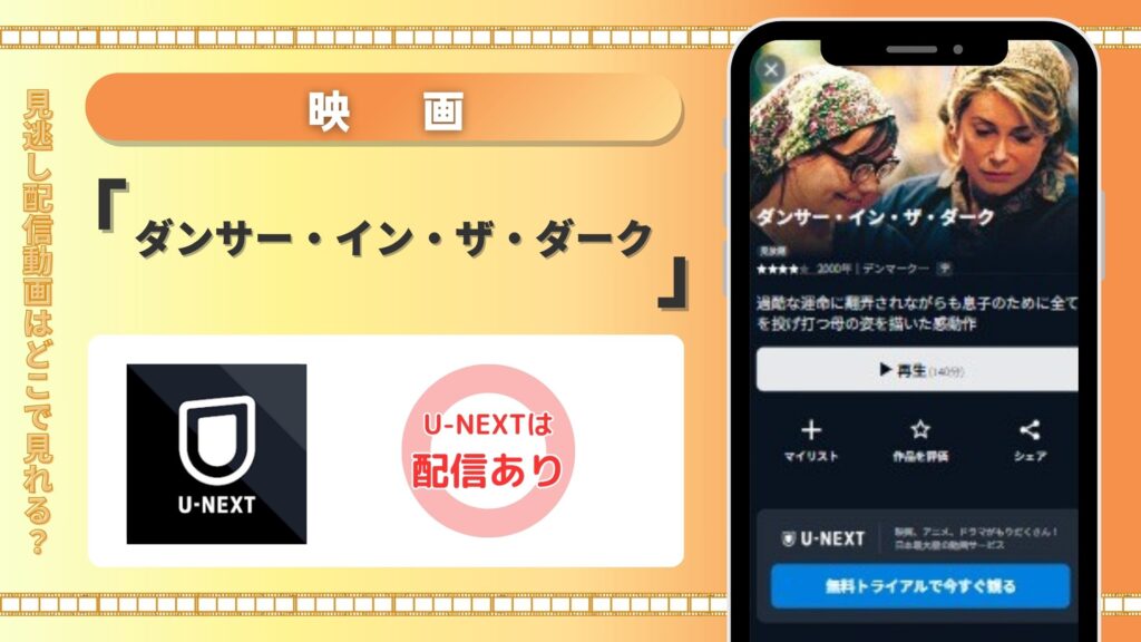 映画「ダンサー・イン・ザ・ダーク」はU-NEXTで配信中
