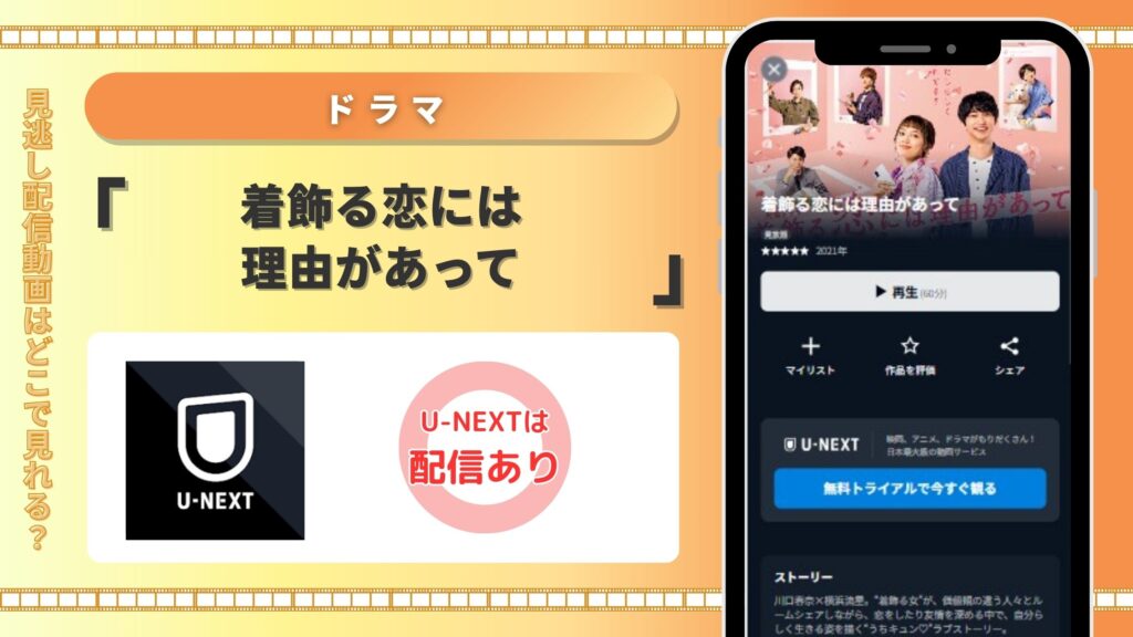 ドラマ「着飾る恋には理由があって」配信U-NEXT無料視聴