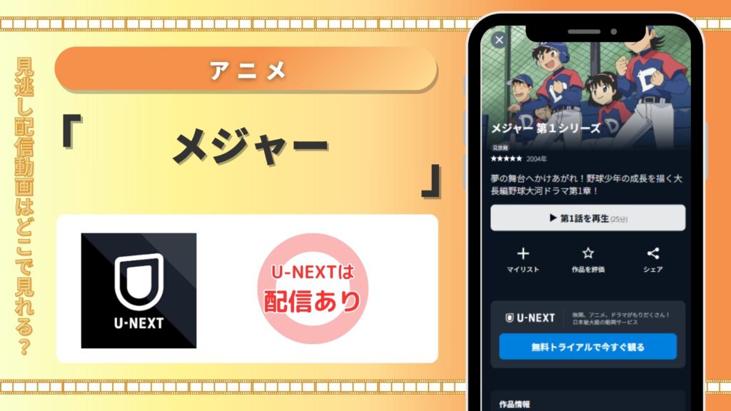 アニメ「メジャー」 U-NEXT