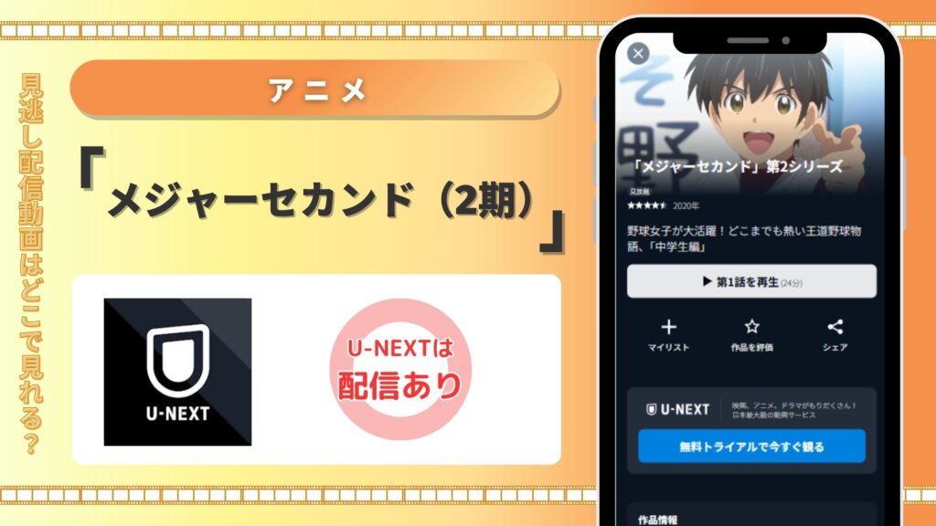 U-NEXT メジャーセカンド(2期)