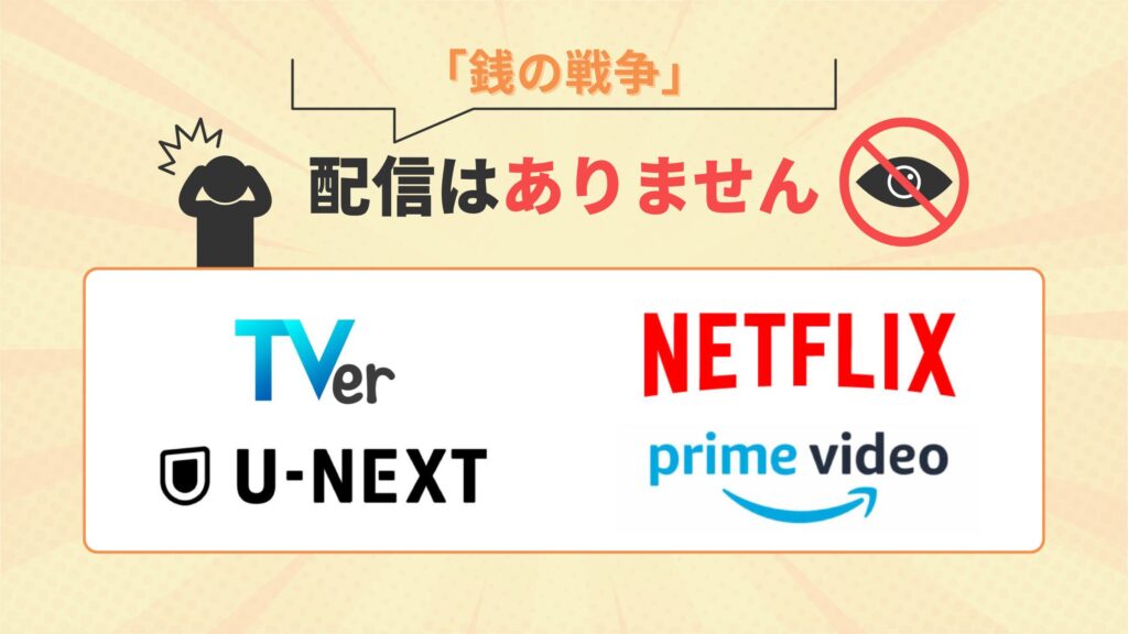 ドラマ 銭の戦争配信無料視聴比較