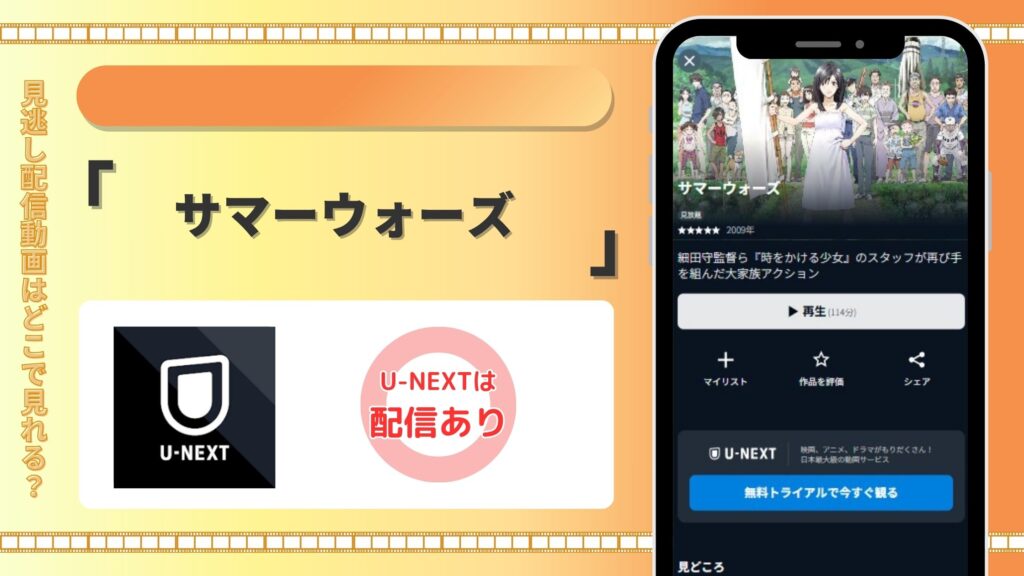 映画 サマーウォーズ 配信　unext