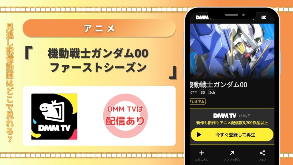 DMM TV　アニメ「機動戦士ガンダム00 ファーストシーズン（1期）」