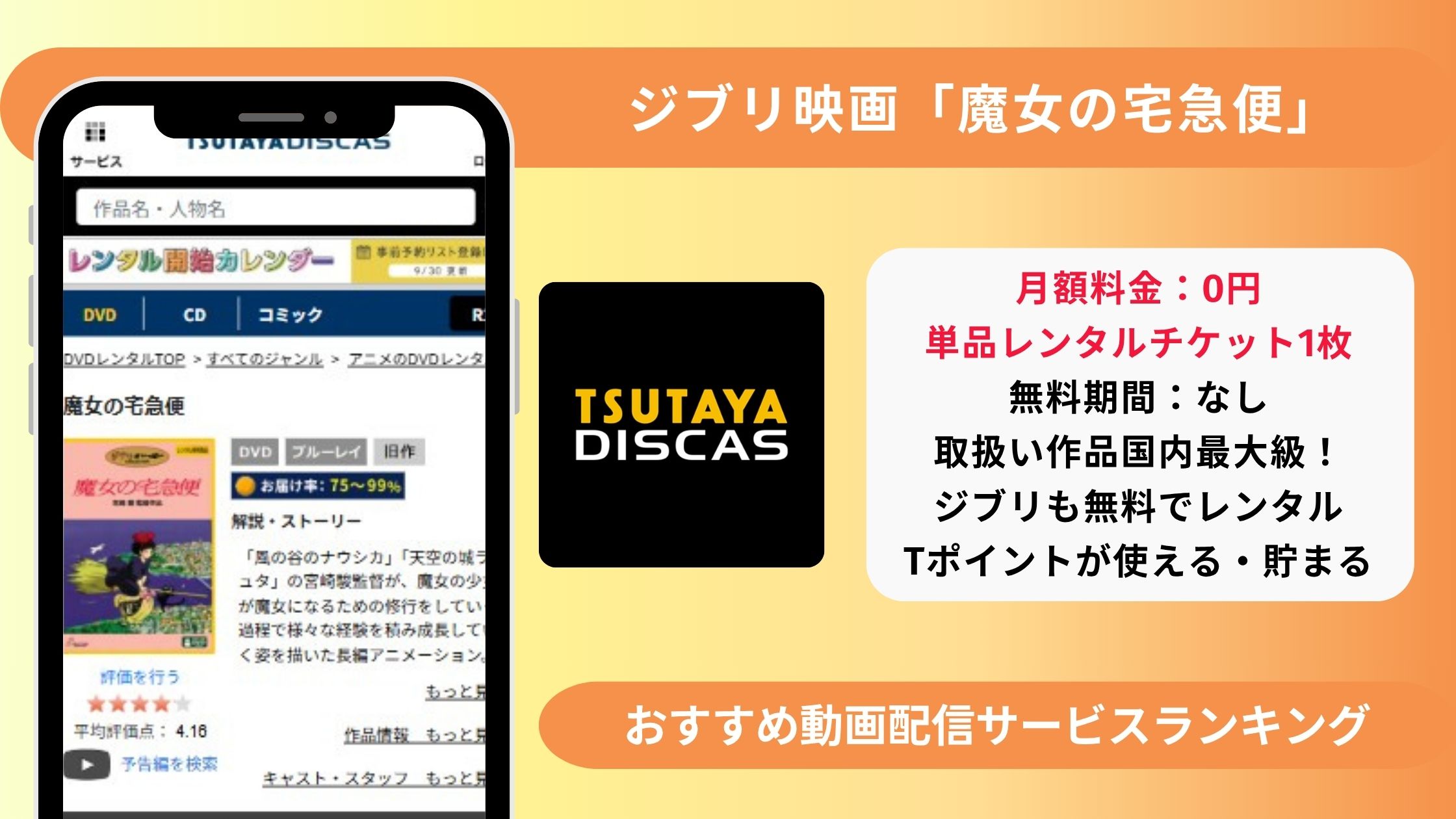 魔女の宅急便配信TSUTAYADISCAS