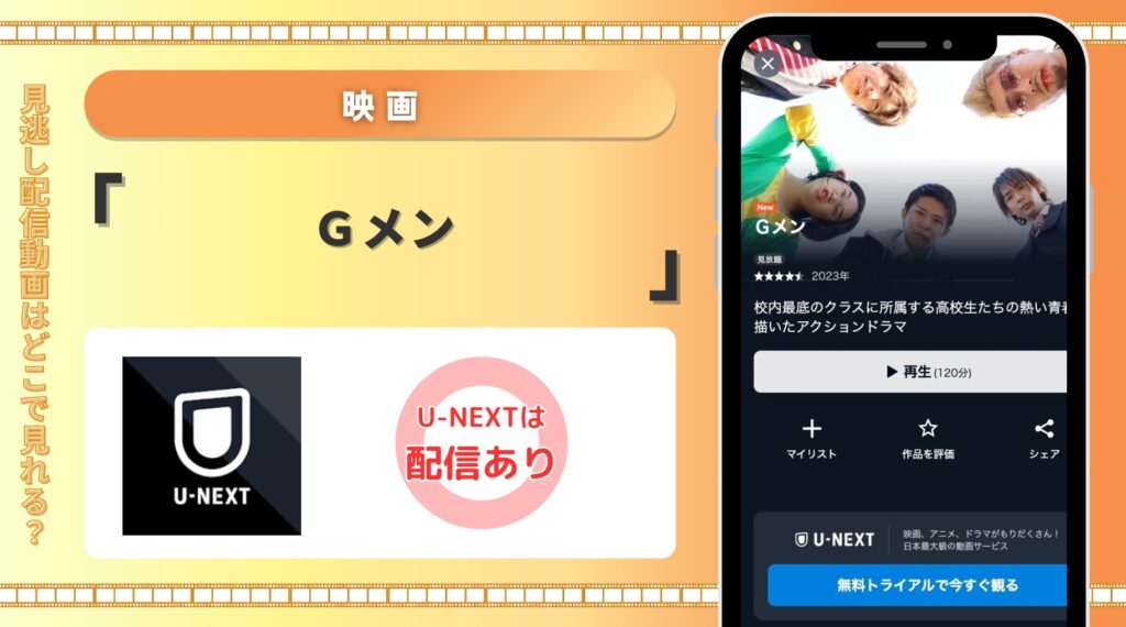 U-NEXT 映画 Gメン 無料視聴
