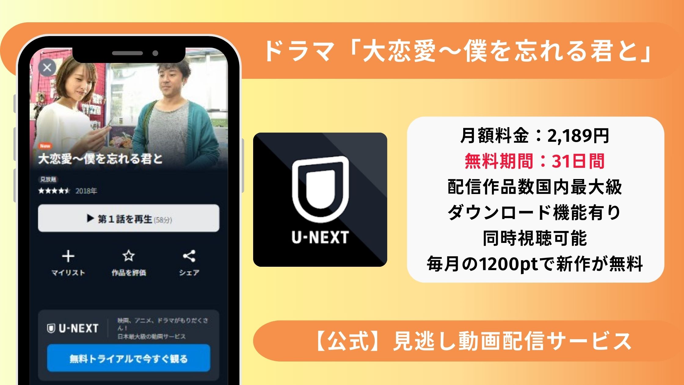 ドラマ大恋愛 配信 TSUTAYA