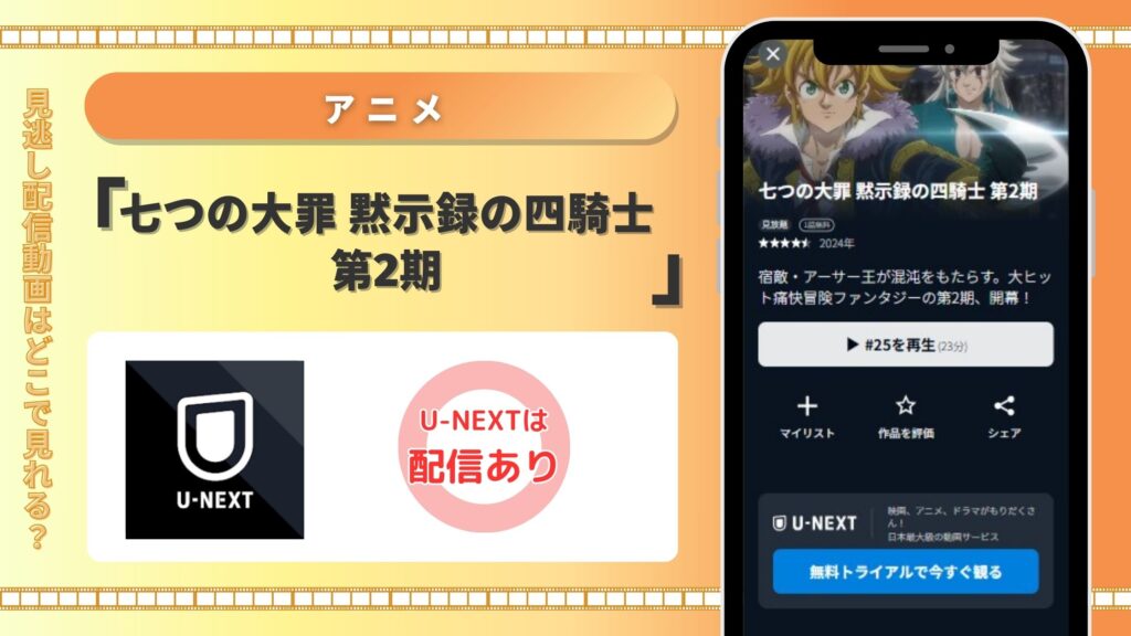 七つの大罪黙示録の四騎士第2期　配信