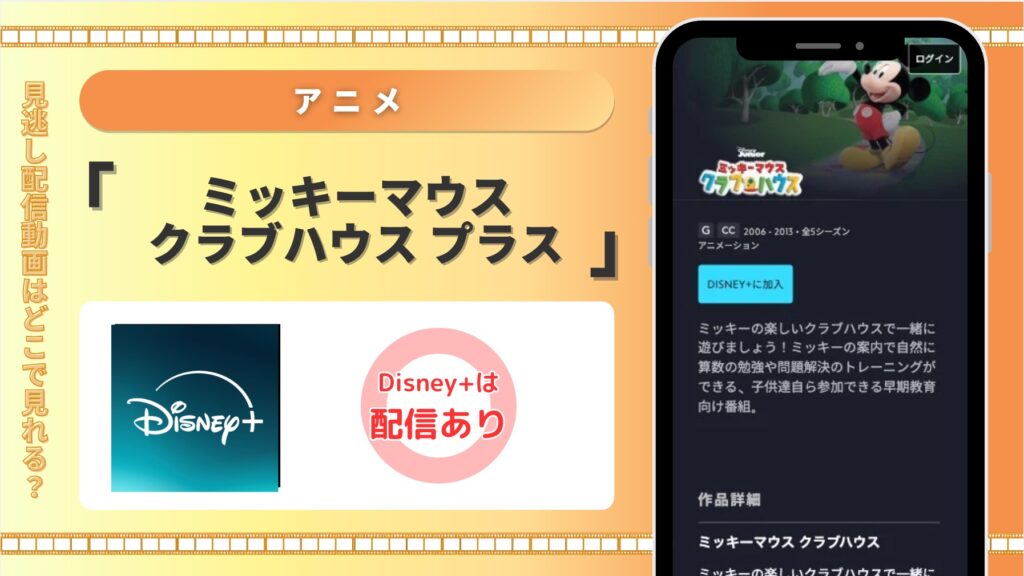 ディズニープラス アニメ ミッキーマウス クラブハウス プラス 配信