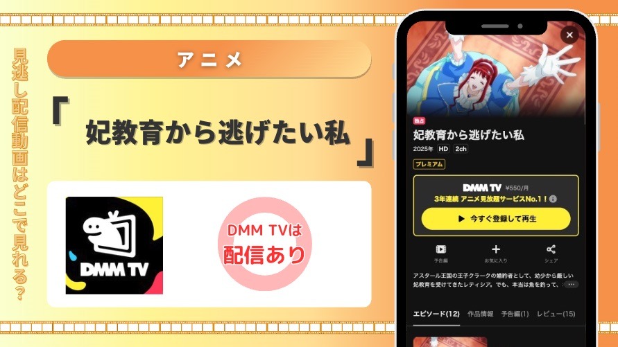 DMMTV アニメ 妃教育から逃げたい私 見放題