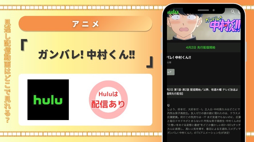 Hulu アニメガンバレ! 中村くん!! 見放題