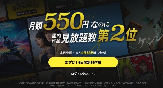 ディーエムエムテレビは無料期間はありますか？