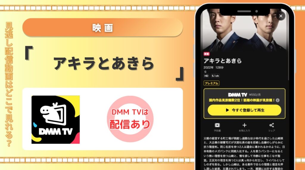 DMMTV 映画 アキラとあきら 見放題