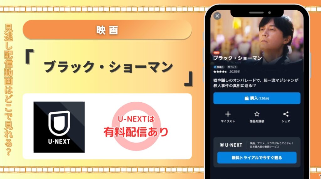 U-NEXT 映画 ブラック・ショーマン　配信