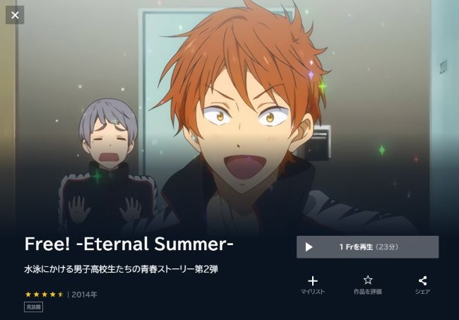 アニメ Free Eternal Summer 2期 を配信してる無料動画サイトまとめ 超 アニメディアvod比較